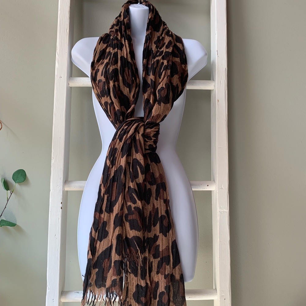 TALBOTS Leopard Print Extra Long Scarf